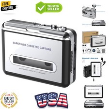 Cassette Tape To MP3 CD Converter Via USB,Portable USB Cassette Tape Player C...