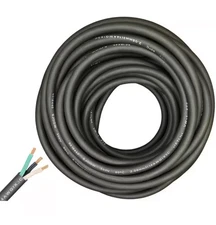 WindyNation 25+ft. 16/4 16-Gauge 4 Conductor 300-Volt Black SJOOW Cable Cord