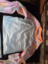 Justice 2 Pc Rash Guard W/ Hipster Bottom. Large 12/14 , Beach, Vacation,...