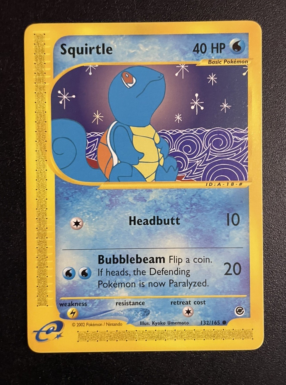 Squirtle | 132/165 | Expedition Base | Pokemon Card |  NM