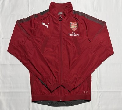 Puma Arsenal Trainingsjacke Rot- Teamwear Mit Fly Emirates Sponsor Größe S