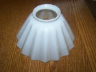 Vintage Milk Glass Petticoat Ruffled Pleated Oil Lamp Shade