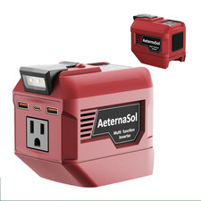 250W Power Inverter for Milwaukee 18V Battery 110V AC Outlet USB-C Fast charging