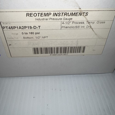 #ad REOTEMP Instrument PT45P1A2P19 D T 0 160 Psi Lot Off 2 $125.00