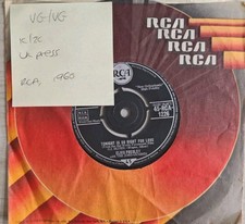 Elvis Presley Wooden Heart Vinyl Record 7" VG/VG 45-RCA 1226 1960