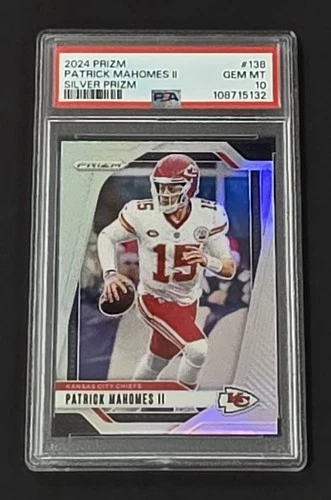 🔥🔥 2024 PANINI PRIZM PATRICK MAHOMES SILVER PRIZM GEM MINT PSA 10 🔥🔥