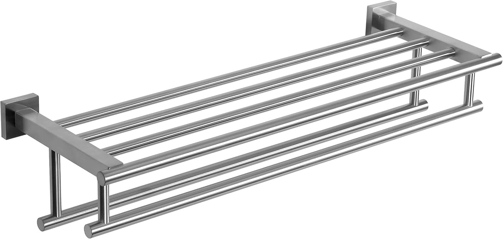 Rack With Shelf, Sus 304 Stainless Steel, Brushed Nickel Fin