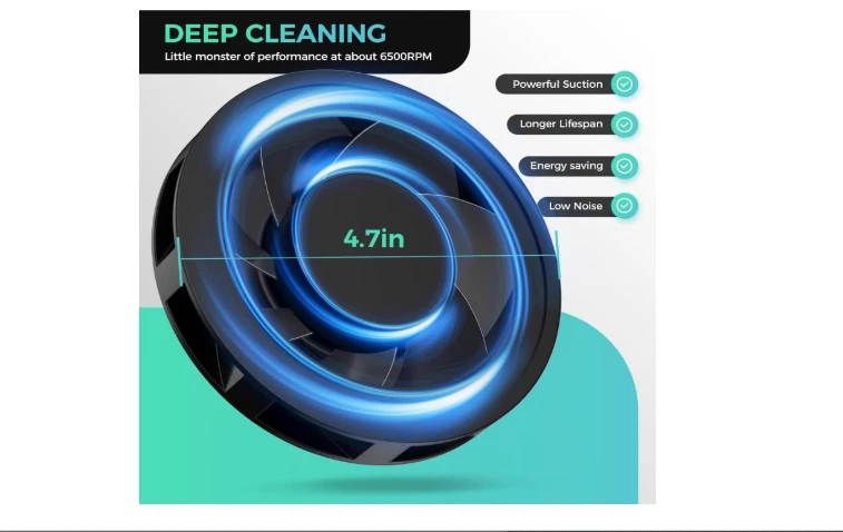 Colector de polvo de uñas profesional 1600PA portátil 10 velocidades 4200 rpm Foto 2 de 3