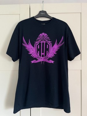 Attack! Attack! UK Black & Purple Winged Crest Print Tee Size M