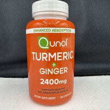 Turmeric Curcumin with Black Pepper Ginger, 2400mg Joint Support, 105 Count