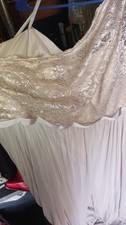 David's bridal Gold Bridesmaid Formal Wedding Dress With Tags
