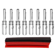 Viborg 8PCS Banana Plugs Silver Plated Screw Locking 4MM HiFi Connectors for ...