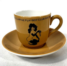 Rare Vtg 1960s The Playboy Club Espresso Cup & Saucer 2 pc Set Mayer China USA