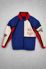 Vintage Adidas Windbreaker Jacket 90s Color Block USA Sport Big Logo Size L XL S