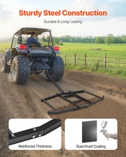 Drag Harrow, 74" Width Tow Behind Drag Harrow, Garden Lawn Tractors