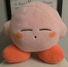 Kirby Wool Sleeping. BIG 13.8 Plush Kirby of the Stars. Round One Exclusive.