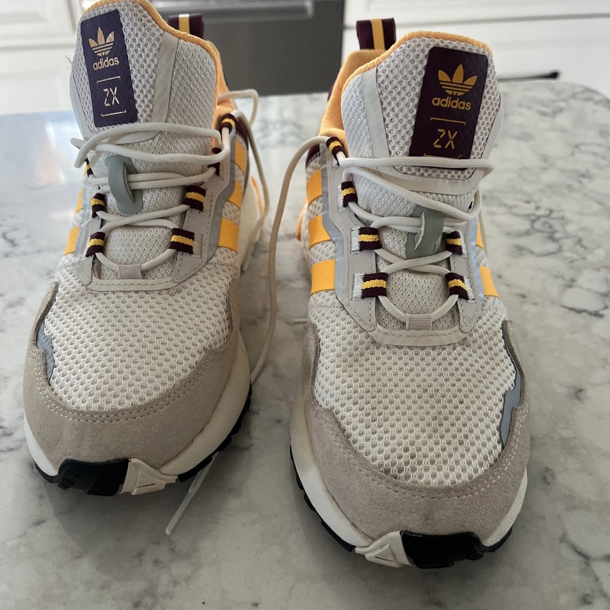 Adidas ZX 1K Boost Wonder White Solar Gold W for sale | eBay