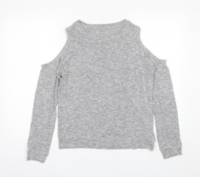 Matalan Damen Grau Rundhals Viskose Pullover Pulli Größe 10