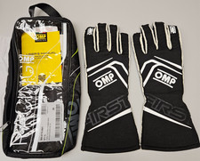 Omp First Racing Gloves Fia 8856-2018 Black Xl New