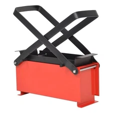 Pemberly Row 13.4"X5.5"X5.5" Steel Paper Log Briquette Maker in Black/Red
