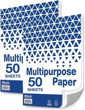 BAZIC 100 SHEETS 8.5" x 11" White Multipurpose Paper, 20 LB (75 gsm), Copy Pa