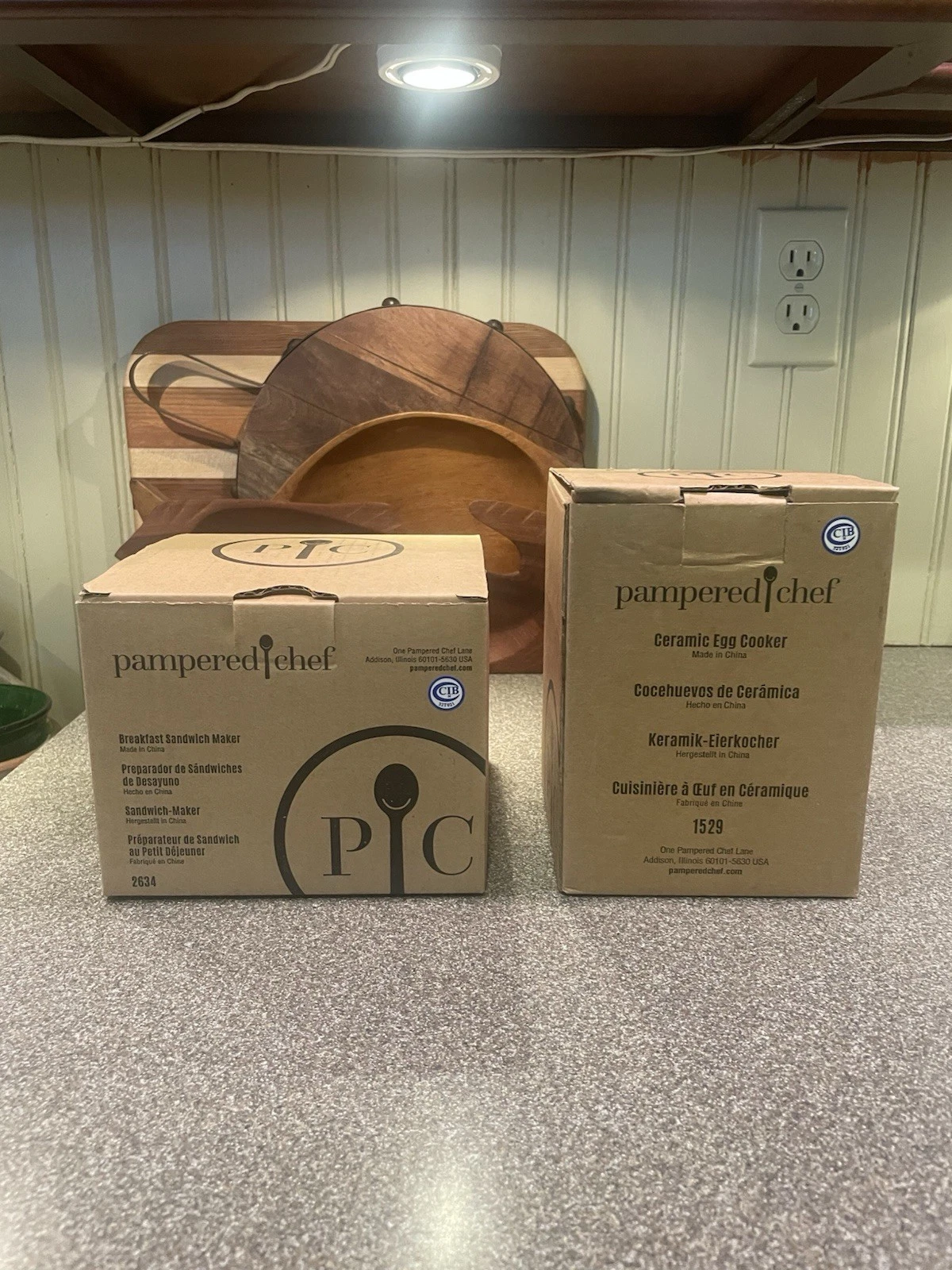 Pampered Chef 1529 Sandwich Maker & 1529 Egg Cooker Both New In Open Box
