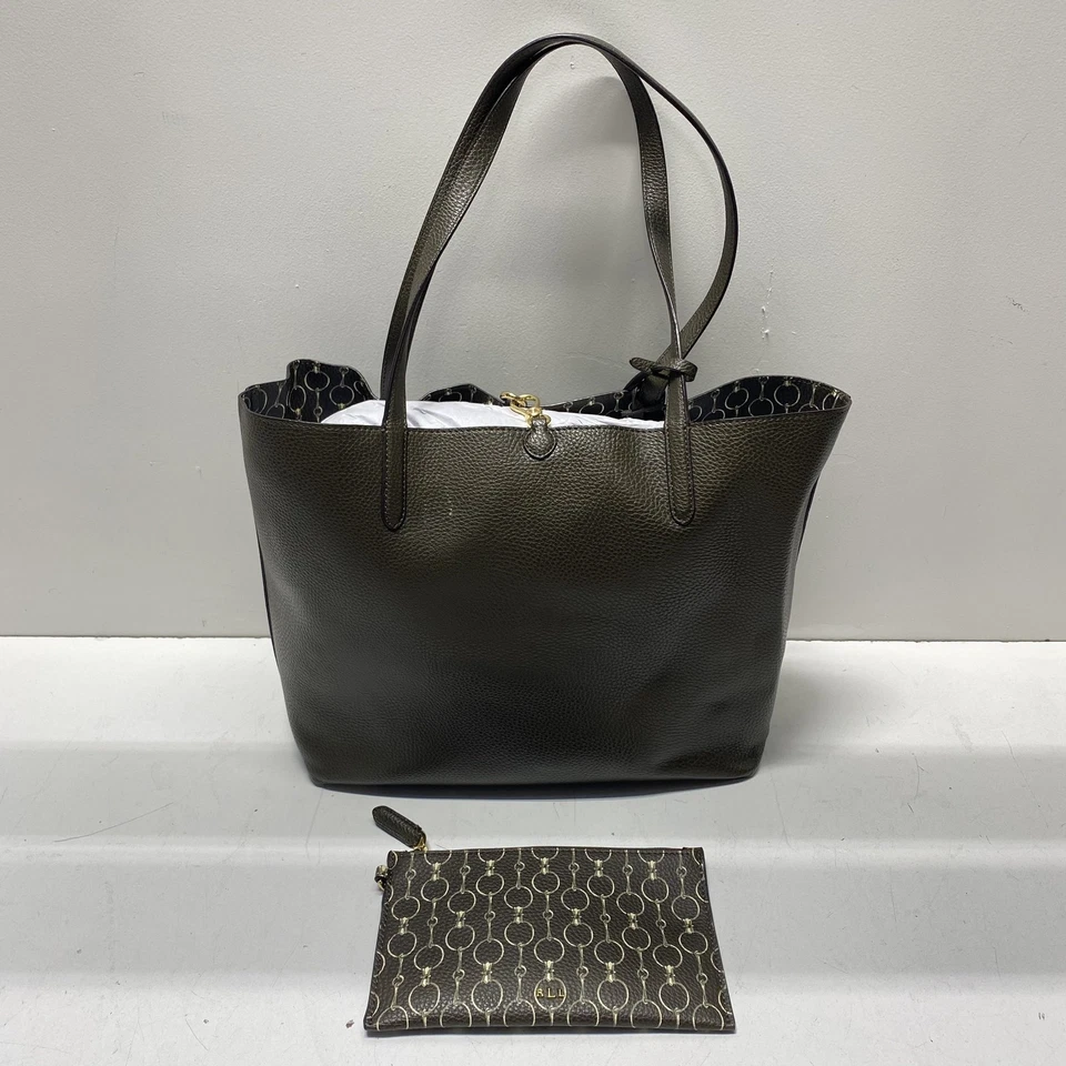 Bolso de mano Ralph Lauren de cuero marrón Foto 2 de 4