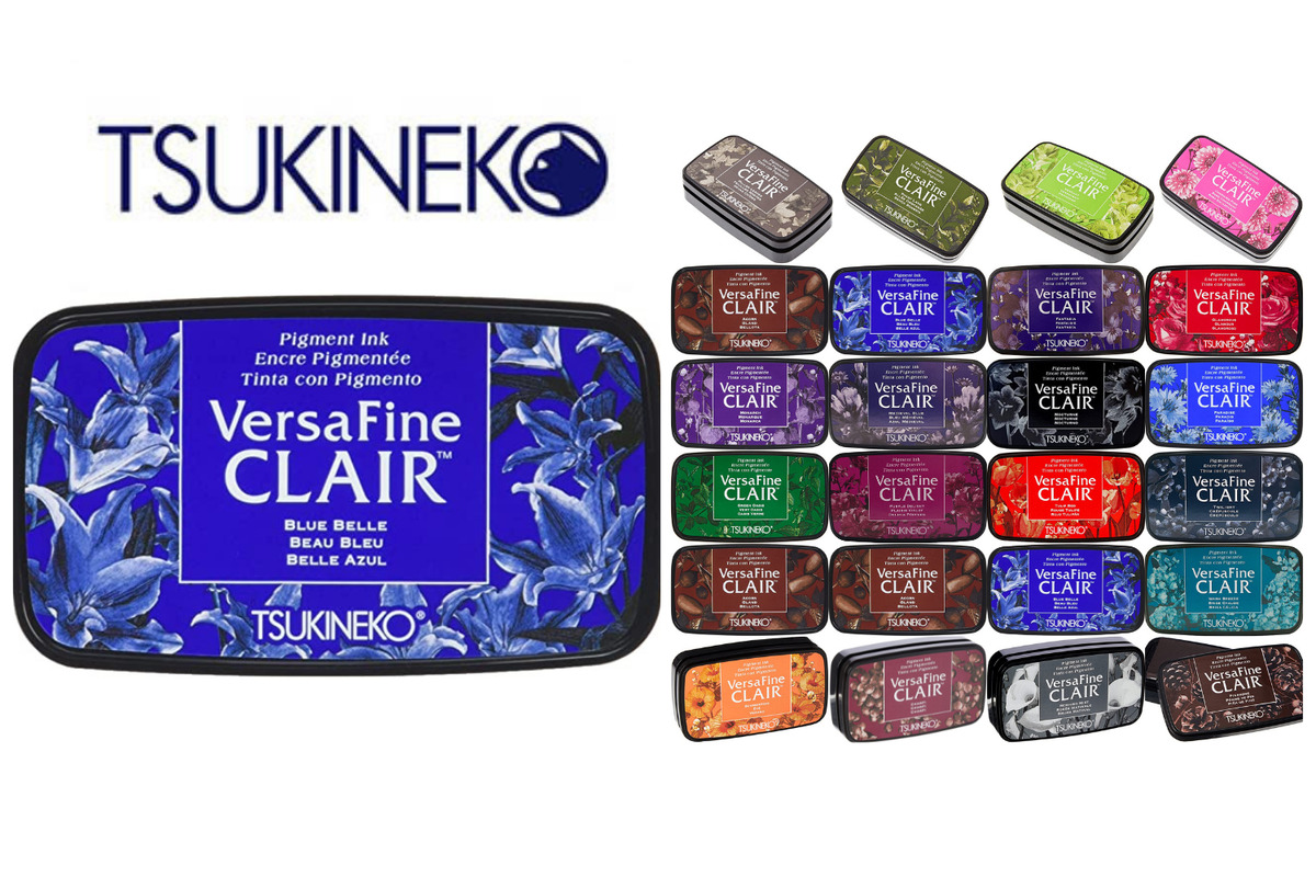 Tsukineko Versafine Clair Ink Pads - Assorted Colours (9 x 5.5 x 2.25cm)
