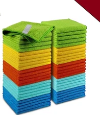Microfiber Cleaning Cloth Set of 50 Towel Rag Car Polishing Detailing No-Scratch
