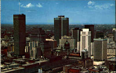 CANADA Kanada Montreal Quebec 1967 Downtown Postcard Postkarte mit Briefmarken