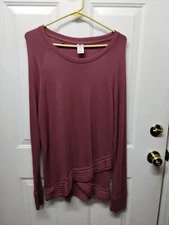Active Life Ladies Size L Long Sleeve Top Mauve Color