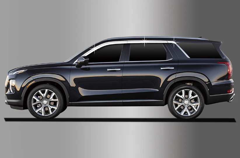 Chrome Window Vent Visor Rain Guard Sun 6P B563 for Hyundai Palisade 2020~2025 - Imagem 3 de 4