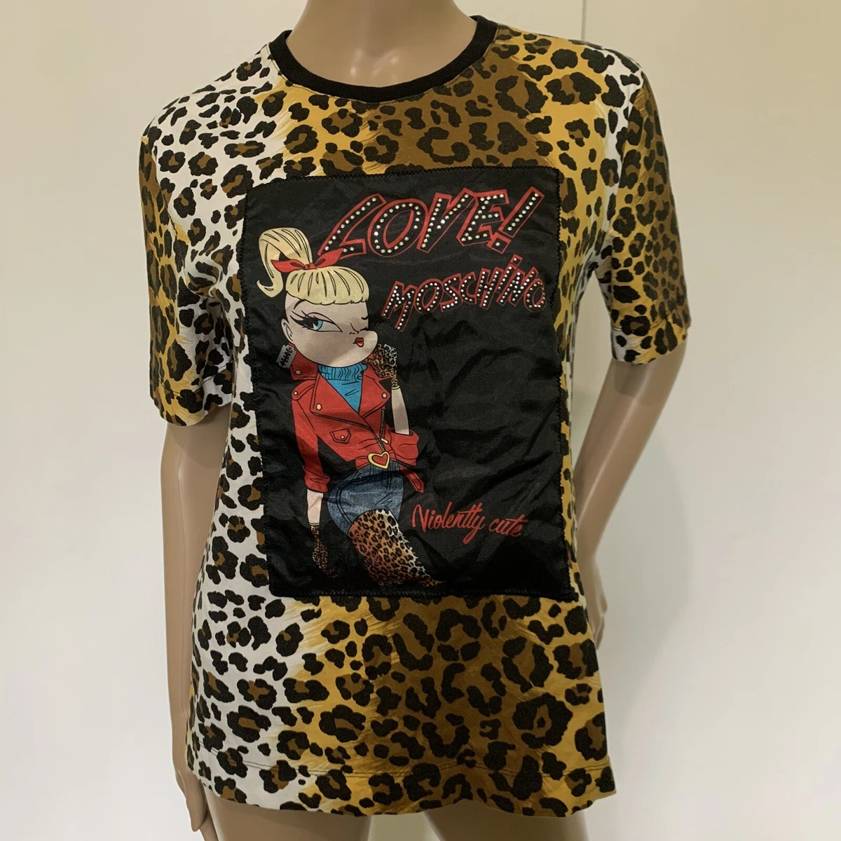 Moschino leopard-print shirt dress - Neutrals