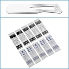 10pc No. 10R Sterile Carbon Steel Surgical Scalpel Butter Blade Dermaplaning
