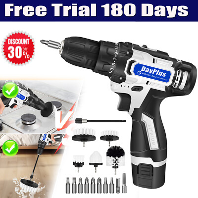 Cordless Drill Electric Screwdriver Power Driver Combi Drills Kit Drill