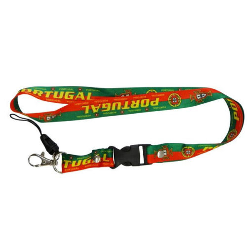 PORTUGAL GREEN RED COUNTRY FLAG FPF LOGO WORLD CUP LANYARD KEYCHAIN PASSHOLDER - Picture 1 of 1