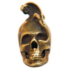 Lizard Skull Brass Bead Parachute Cord Knife Lanyard Pendant EDC DIY Accessories