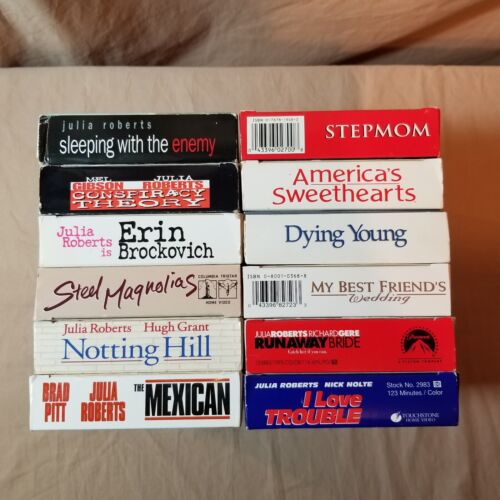Julia Roberts VHS Video Lot The Mexican Steel Magnolias Erin Brockovich Stepmom
