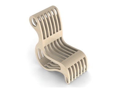 File CNC Router Laser Design Chair ArtCAM Vectors DXF Woodworking