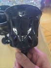 Set of 4 VTG Noritake Perspective Ebony Black Water Goblets Glasses 6.5" JJ#113 — photo 4