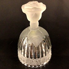 GOEBEL CRYSTAL BELL 1978 FROSTED ROSE HANDLE VINTAGE ANNIVERSARY