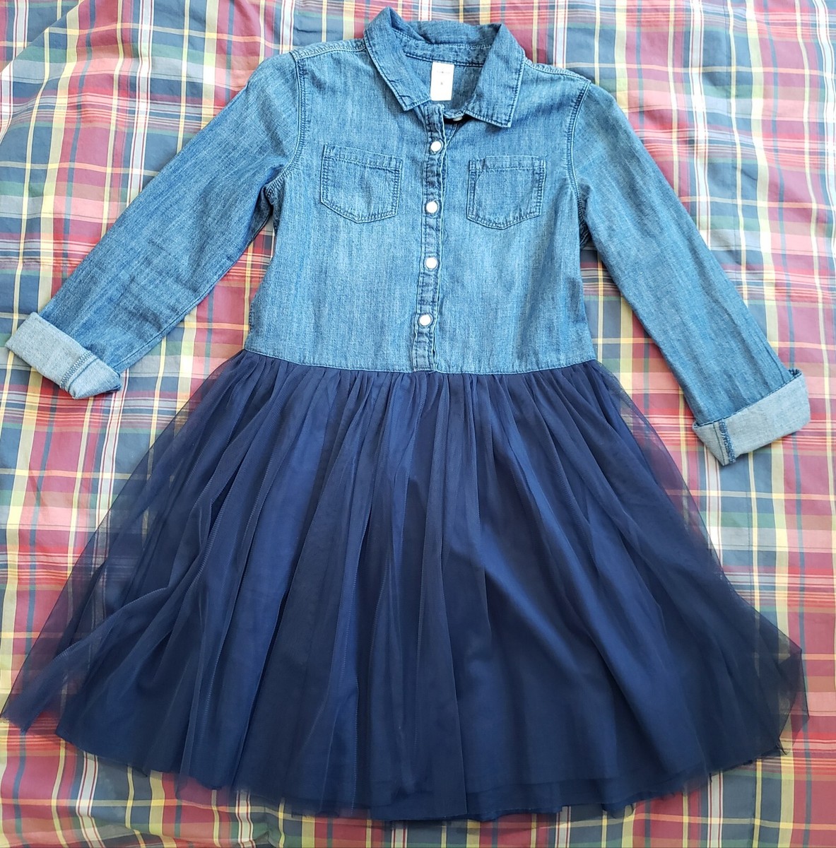 oshkosh denim tulle dress Baby Sparkly Tulle & Denim Jumper Dress - OshKosh B'gosh
