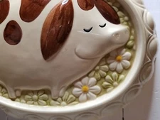 Pig Ceramic Kitchen Wall Daisies Farmhouse Country