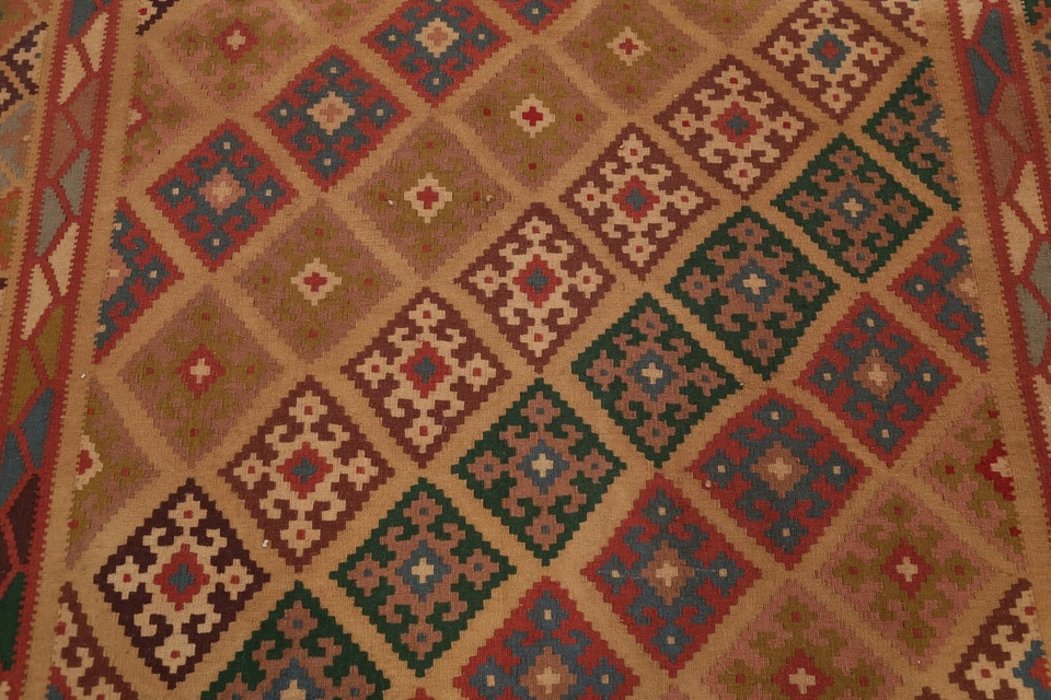 New Geometric Flat-Woven 6x10ft Kilim Shiiraz Oriental Area Rug Handmade - Image 4 of 4