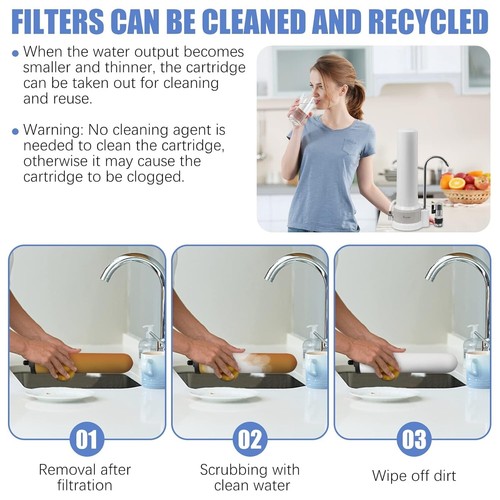 Sistema di filtrazione alcalina rubinetto lavandino piano filtro purificatore acqua - Foto 4 di 7
