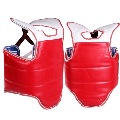 Karate Chest Guard Sanda Martial Arts Taekwondo Reversible Chest Protector - Picture 37 of 47