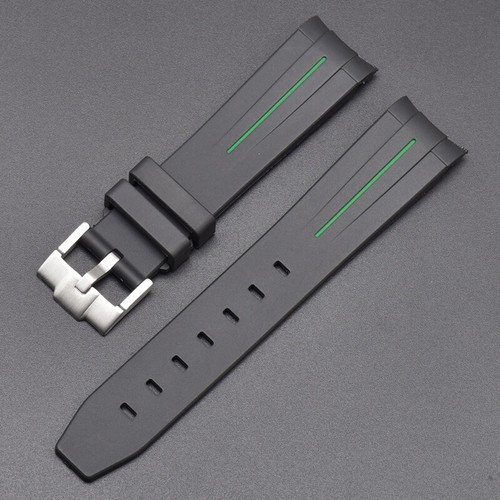 For Swatch Omega Curved Rubber Watch Strap Speedmaster Joint Moon Swatch 20mm - Picture 16 of 29