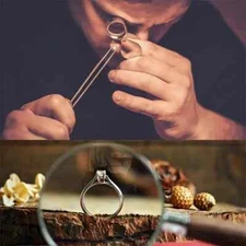 Portable 30x Magnifier Eye Loupe Lens Test Inspect Gold Silver Jewelry Detect