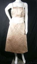 Bill Levkoff 301 Designer Sample 8 Tan Taupe Bridesmaid Dress Prom Wedding Gown