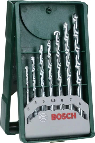 Bosch 7pc. Mini X Line Masonary Drill Bit Set for Masonary 3 8 Pack of 7